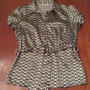 Pretty Dress Barn Top in Silver & Black